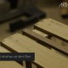 Holzkiste Fahrrad in der Werkstatt
